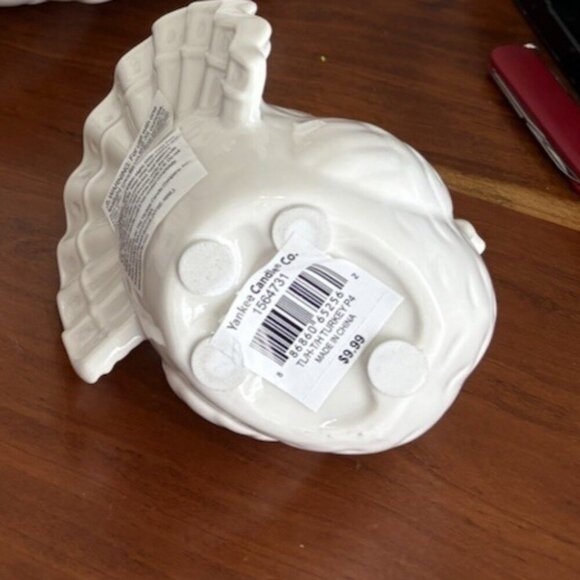Yankee Candle Small White Turkey Votive, taper or tealight Holder - Retired NWT - Picture 4 of 4